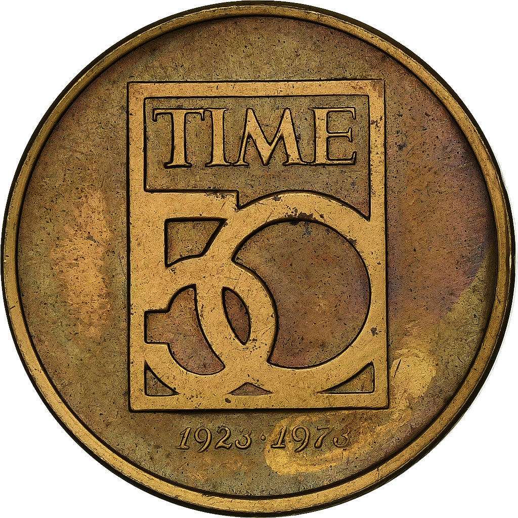 Estados Unidos da América, medalha, 50 Years of Time Magazine, 1973, Latão