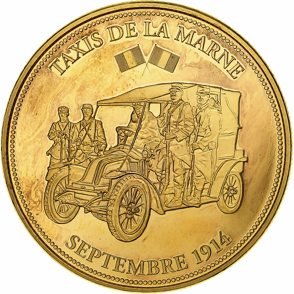 Francia, medaglia, Taxis de la Marne, Doratura in rame-nichel, SPL+