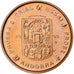 Andorre, 2 Euro Cent, 2003, Cuivre, unofficial private coin, FDC