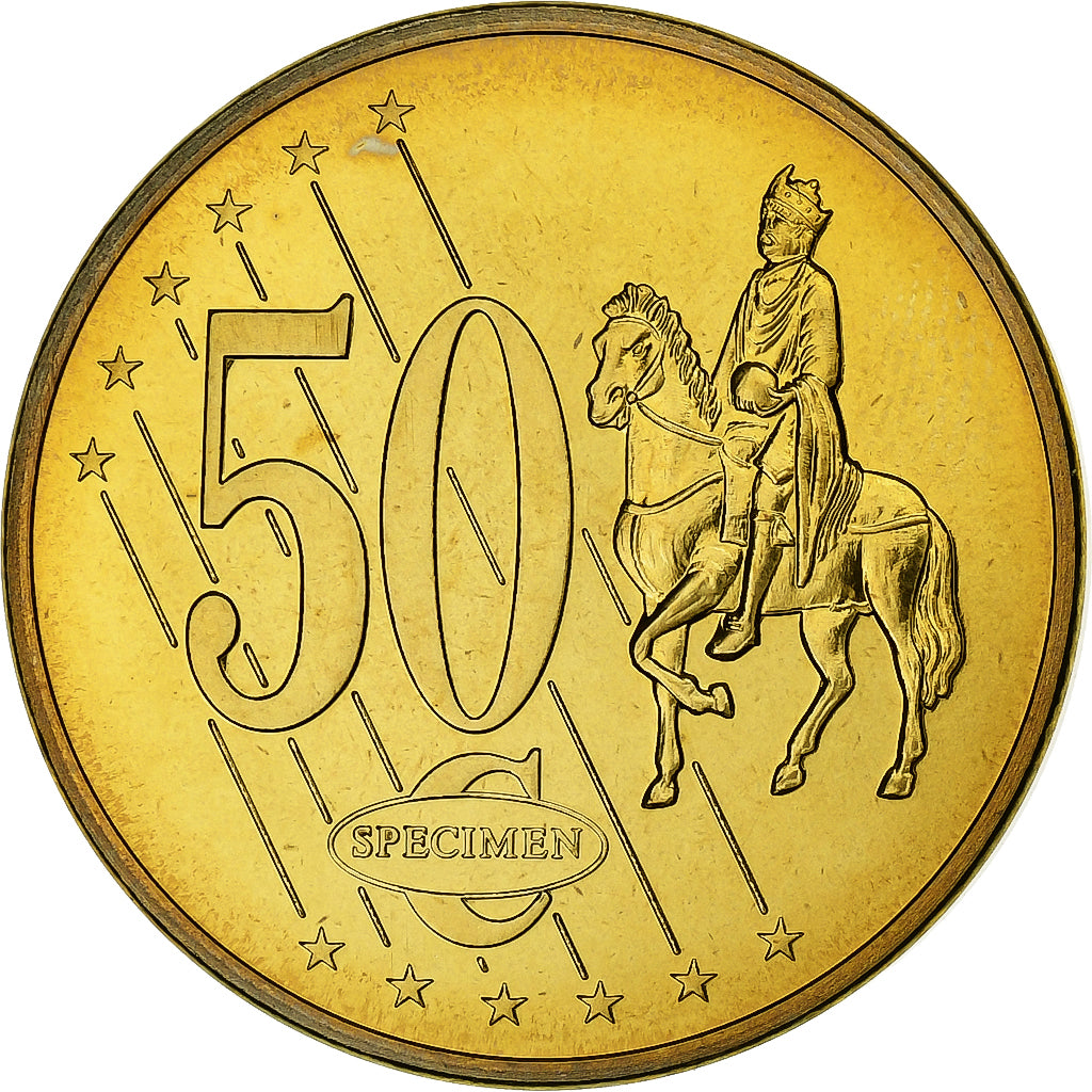 Eslovénia, 50 Euro Cent, Essai-Trial, 2003, Latão, MS(65-70)