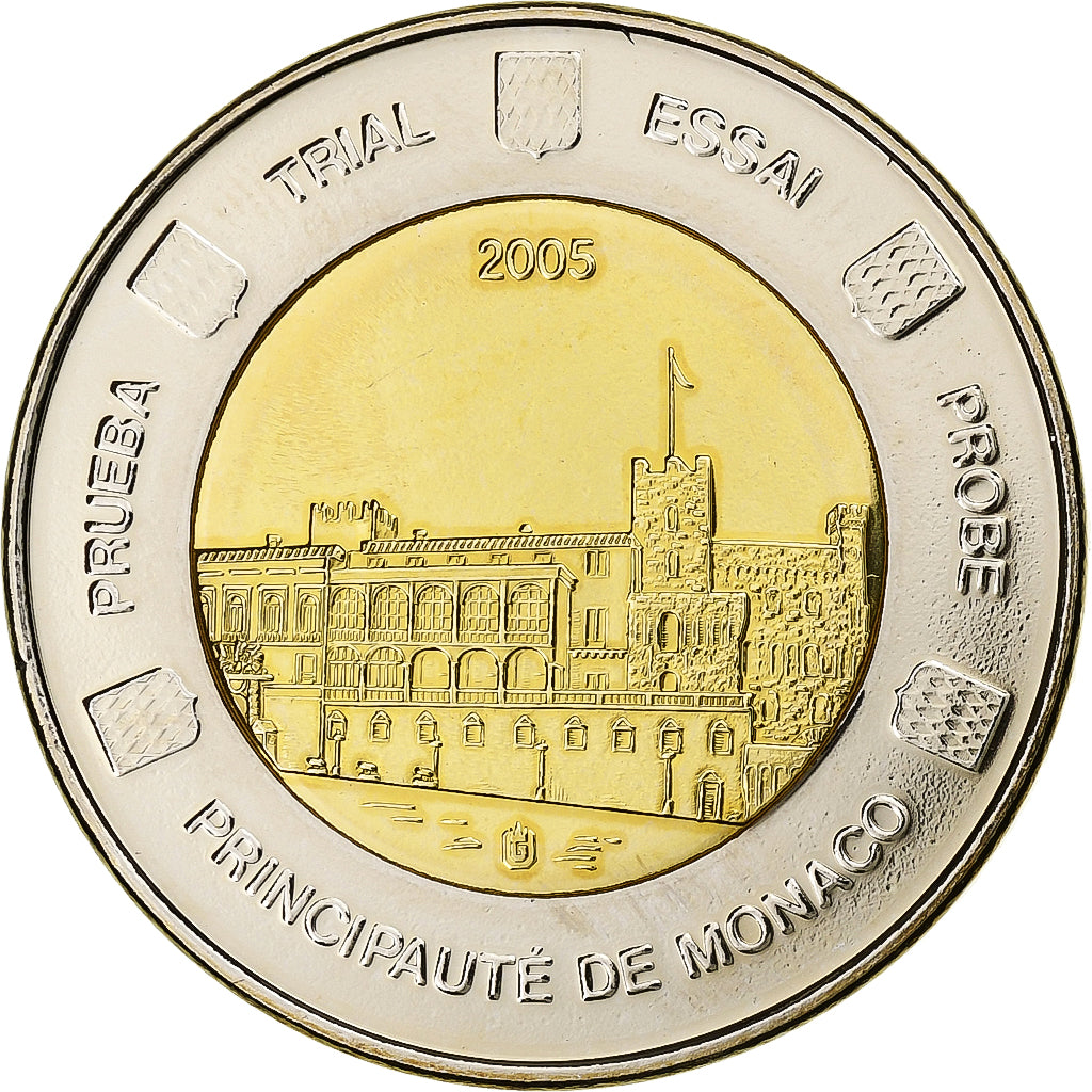 Monaco, Médaille, Essai 2 euros, 2005, Bimétallique, unofficial private coin