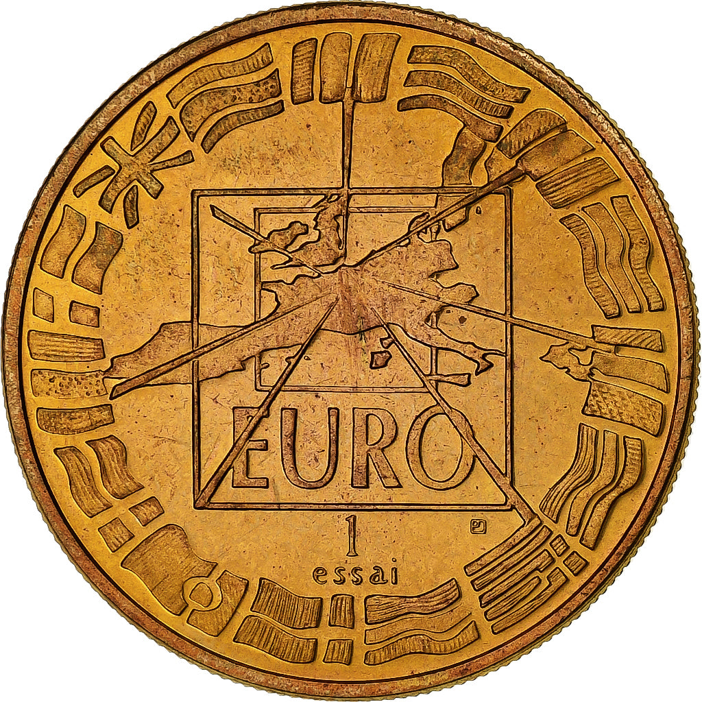 Frankreich, Medaille, Charles De Gaulle, 1 Euro Essai, 1996, Copper Gilt