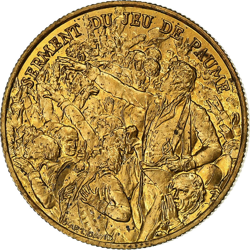 Francja, medal, Révolution Française, Serment du Jeu de Paume, 1989, Brązowy