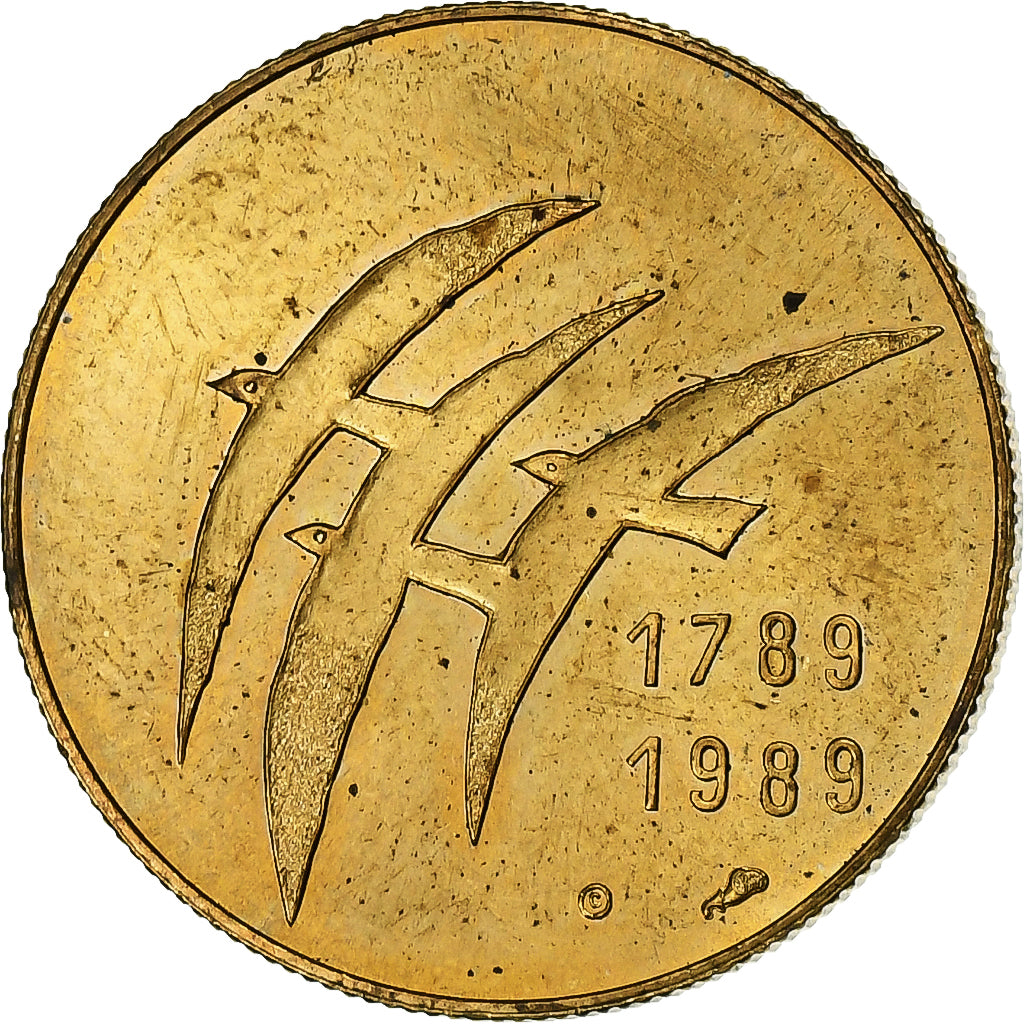Francja, medal, Révolution Française, Serment du Jeu de Paume, 1989, Brązowy