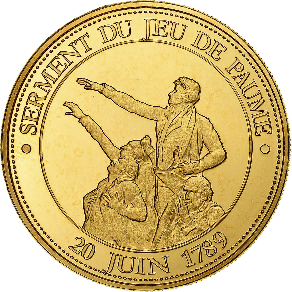 Francia, medaglia, Révolution Française, Serment du Jeu de Paume, Doratura in