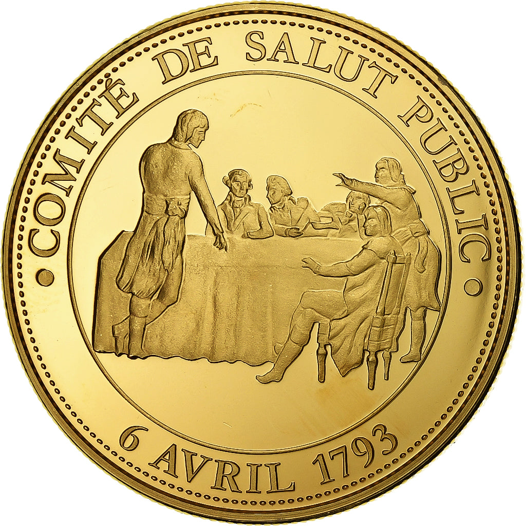 Francia, medaglia, Révolution Française, Comité de Salut Public, Doratura in