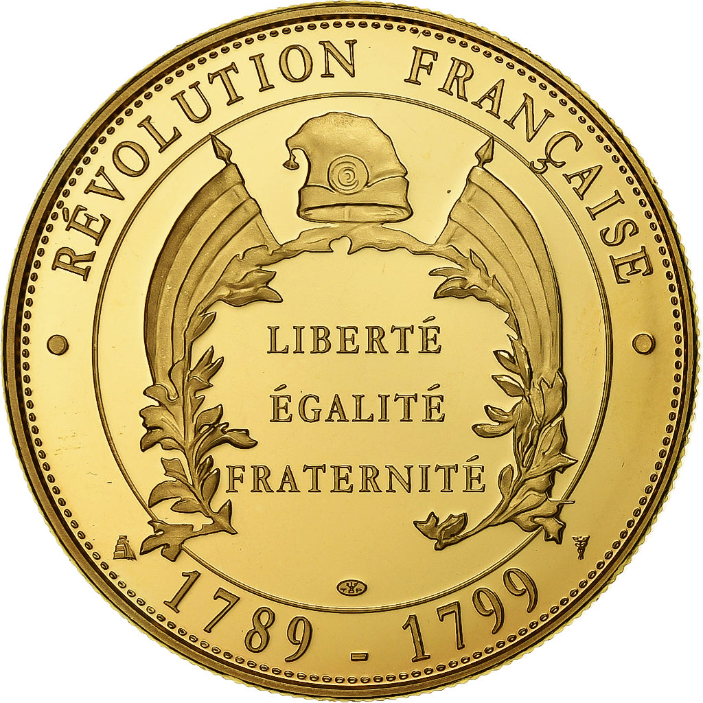 Francia, medaglia, Révolution Française, Comité de Salut Public, Doratura in
