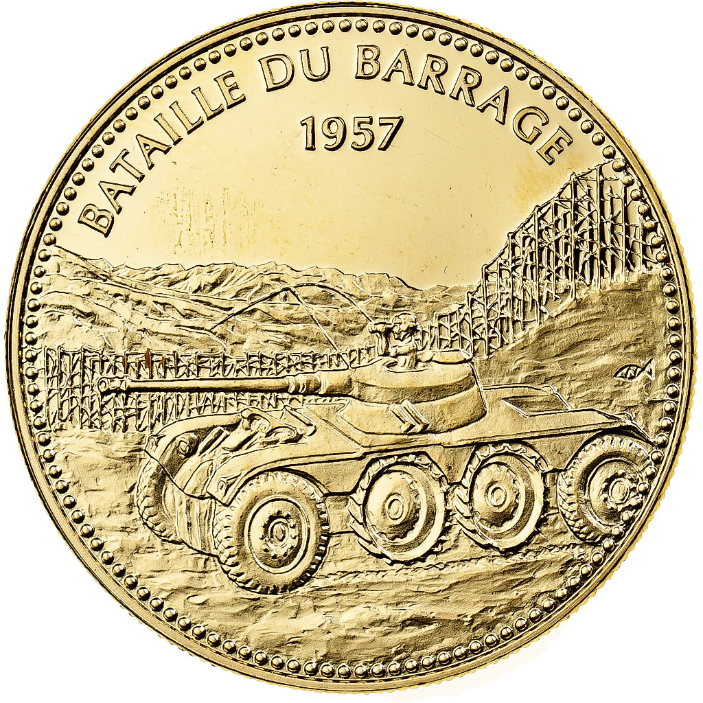 Francia, medalla, Guerre d'Algérie, Bataille du Barrage, Cobre - níquel, FDC