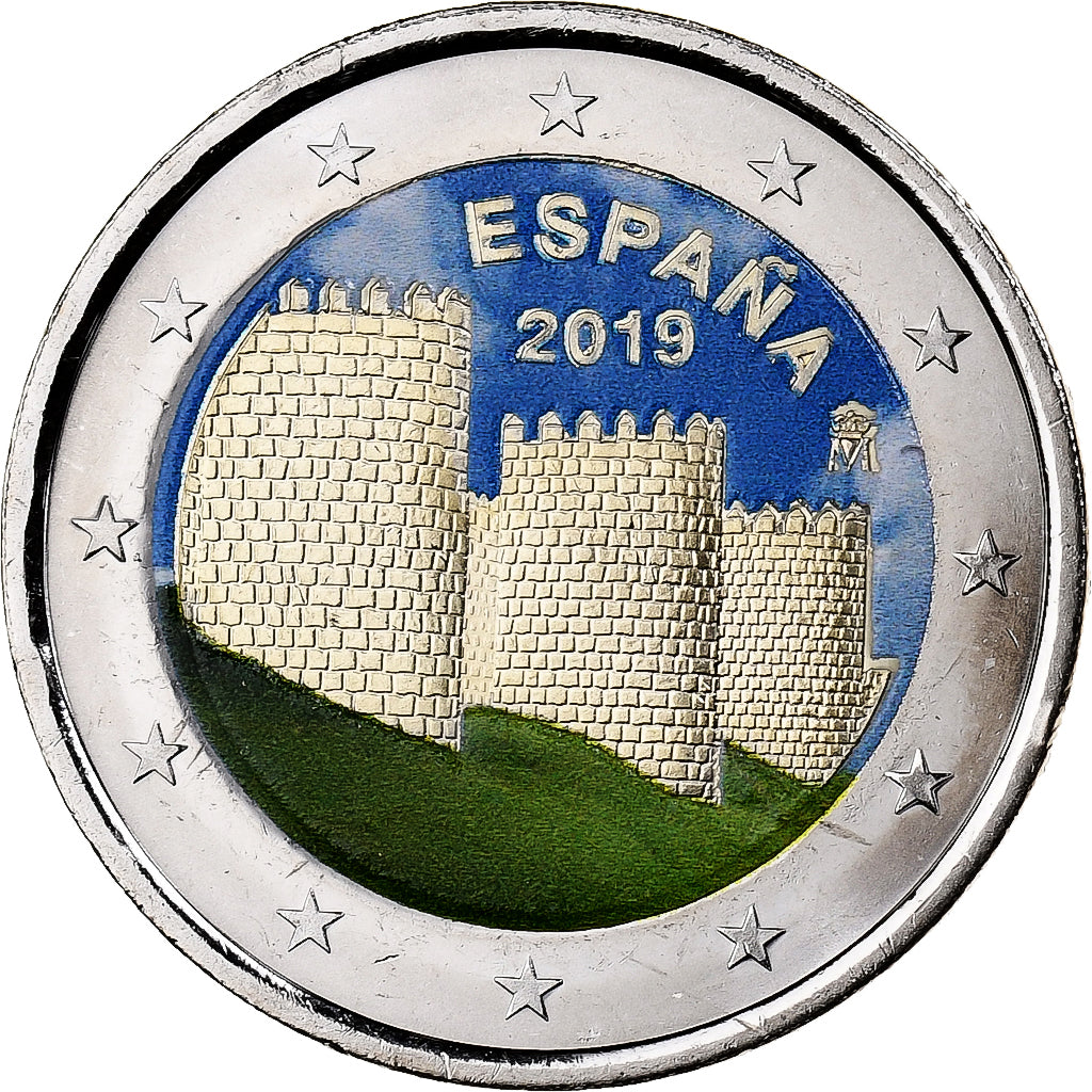 Spagna, 2 Euro, Colourized, 2019, Bi-metallico, SPL, KM:New