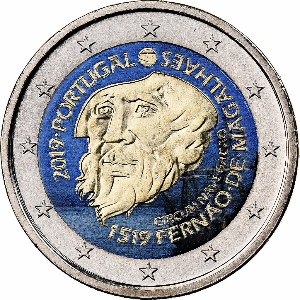 Portugal, 2 Euro, Colourized, 2019, Bi-Metallic, MS(63), KM:New