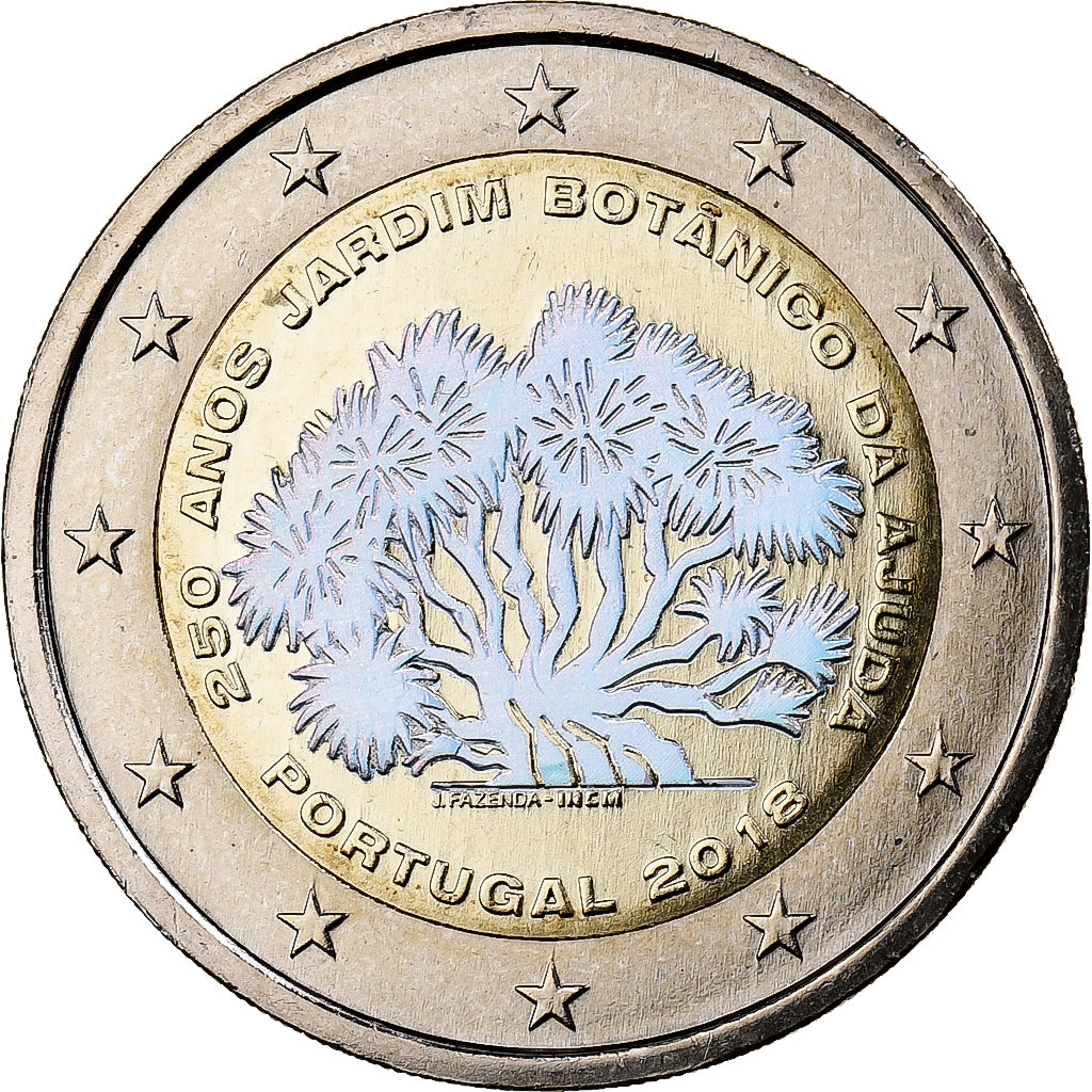 Portugal, 2 Euro, Colourized, 2018, Bi-Metallic, MS(63)