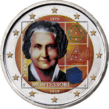 Italie, 2 Euro, Montessori, Colorisé, 2020, Bimétallique, SPL, KM:New
