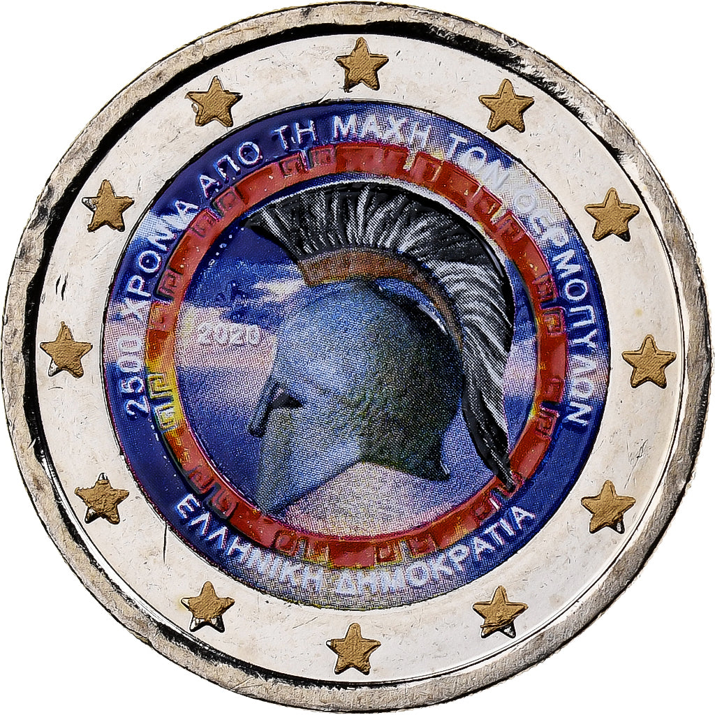 Greece, 2 Euro, Colourized, 2020, Bi-Metallic, MS(63), KM:340