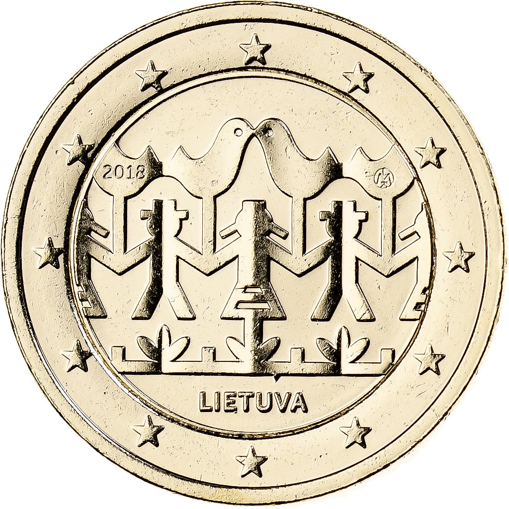 Lituania, 2 Euro, Fantaisy coinage .Dorée, 2018, Oro, SC