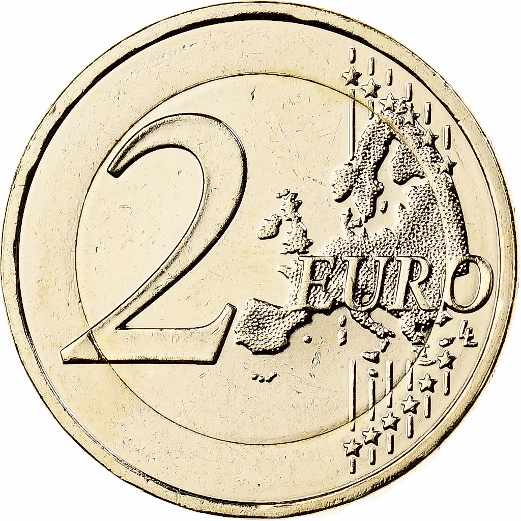 Grecja, 2 Euro, Kostis Palamas, 2018, Mosiądz, MS(63)
