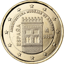 Hiszpania, 2 Euro, 2020, Mosiądz, MS(63), KM:New