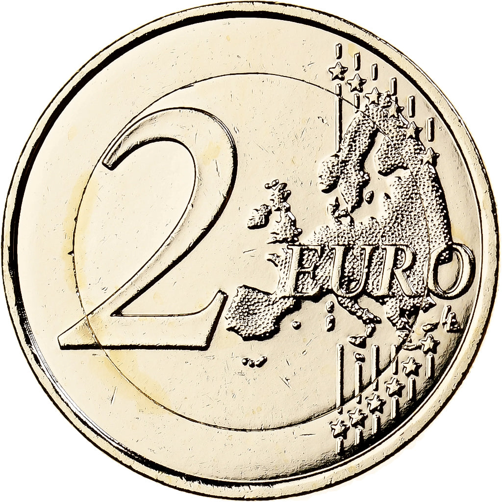 Frankreich, 2 Euro, Chute du mur de Berlin, 2019, Goldine, UNZ+, KM:New