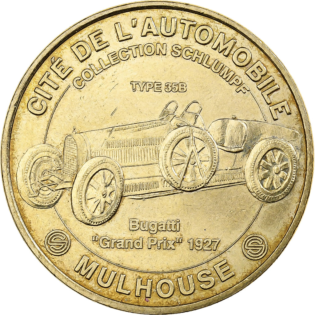 Francia, Token, Tourist Token, 68/ Cité de l'Automobile - Bugatti 35B - Mulh...