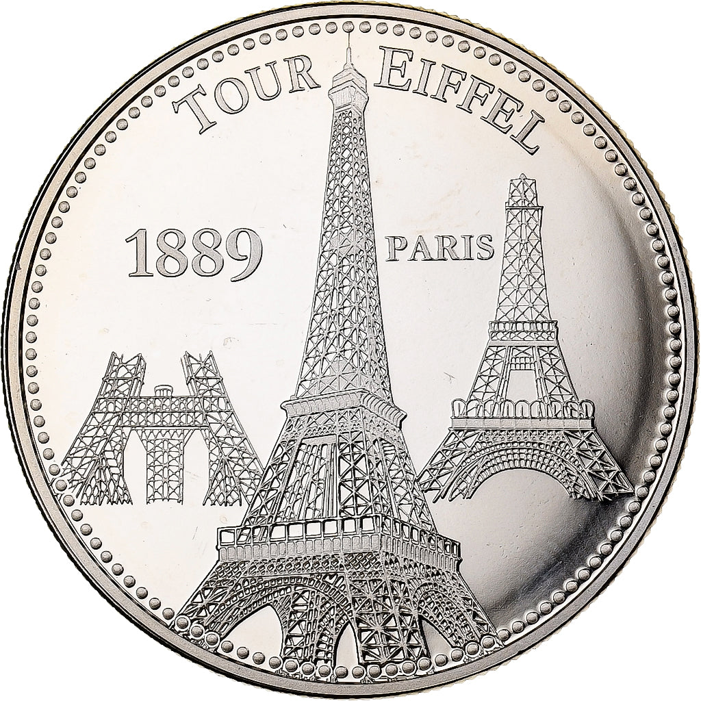 Francia, medaglia, Tour Eiffel, Rame-nichel, FDC