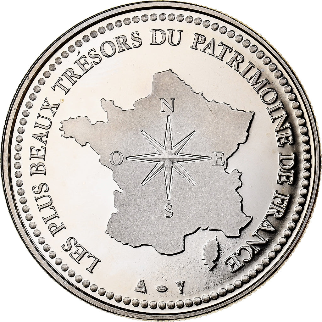 Francia, medaglia, Pyramide du Louvres, Paris, Rame-nichel, FDC