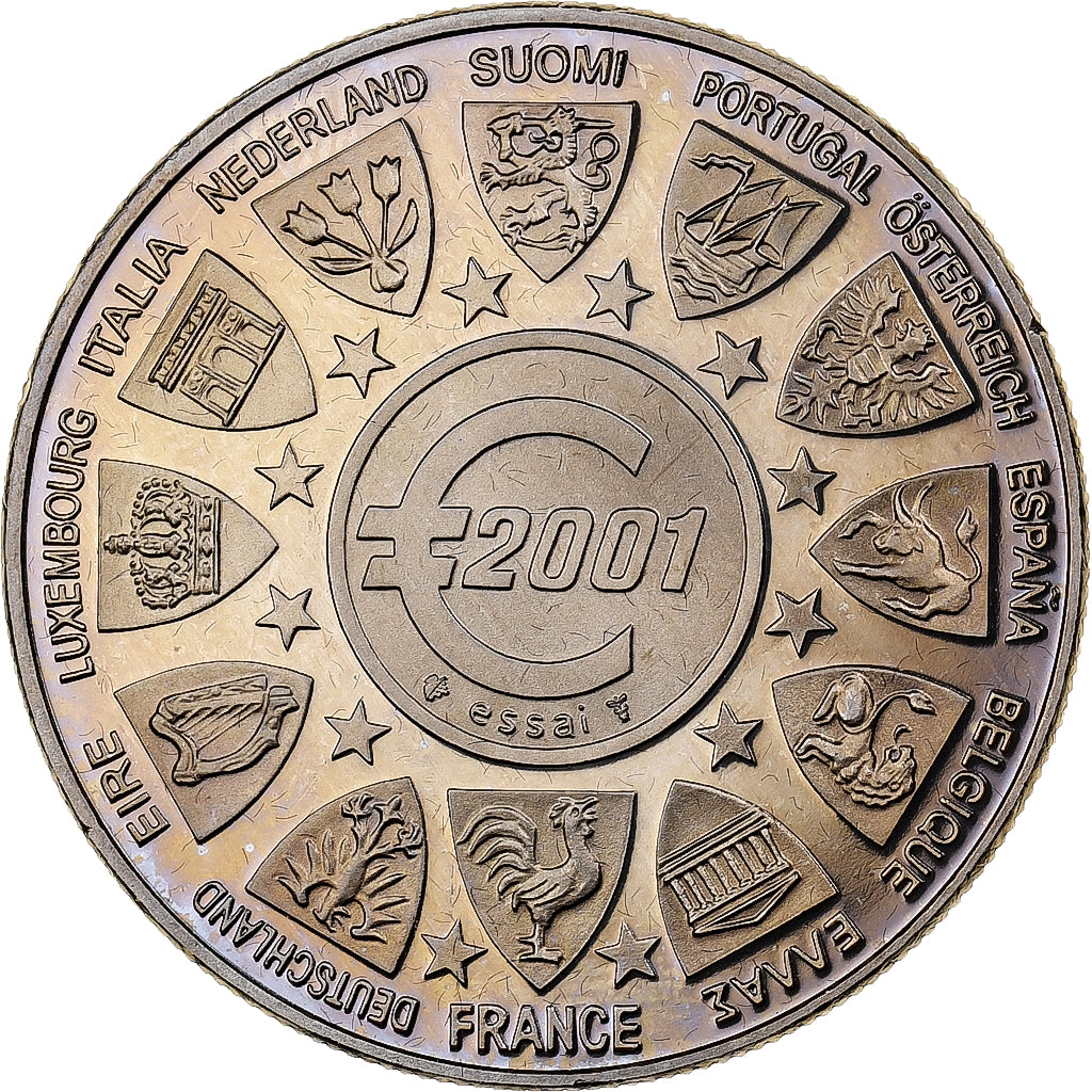 Frankreich, Medaille, L'Europe, La Semeuse, 2001, Kupfer-Nickel, STGL