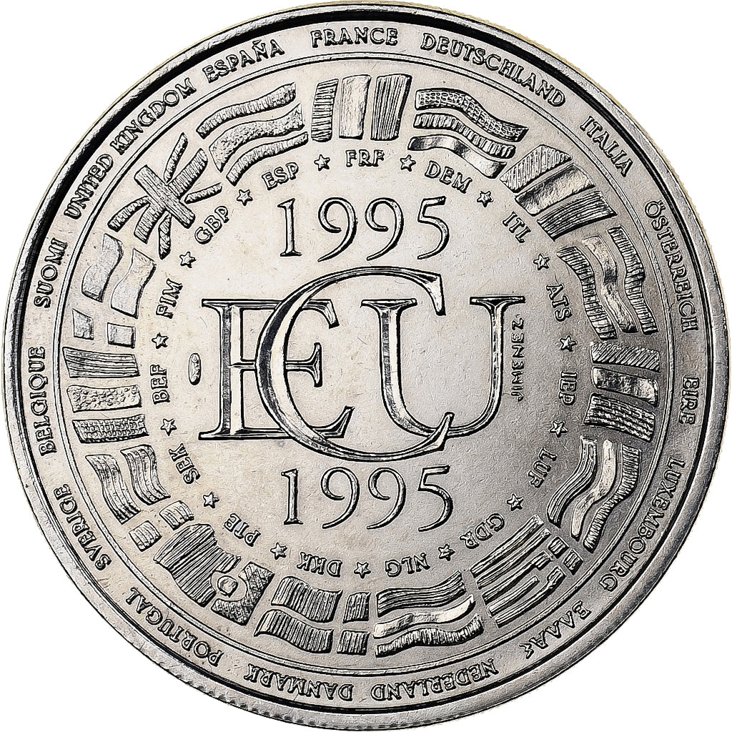 Frankreich, Medaille, Ecu Europa, 1995, Kupfer-Nickel, STGL