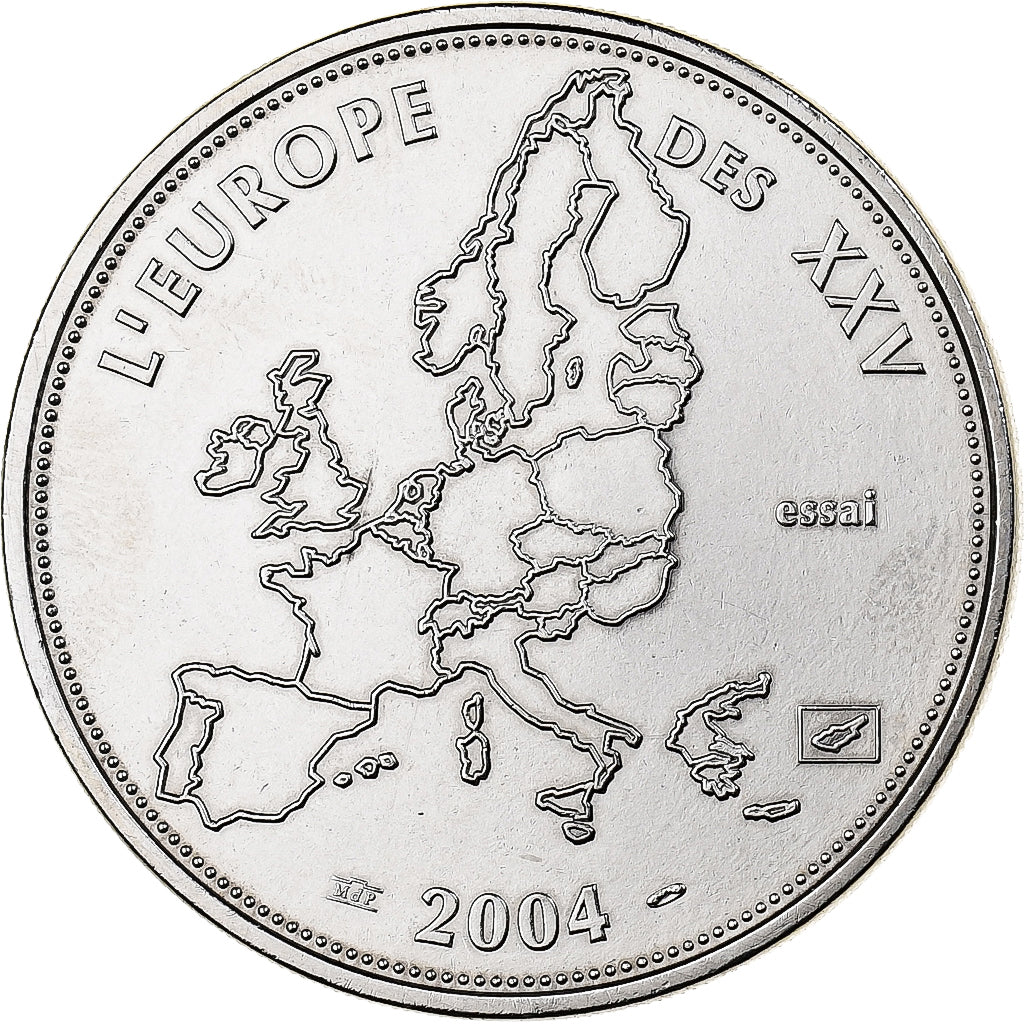 France, Medal, L'Europe des XXV, Essai, 2004, Copper-nickel, MS(65-70)