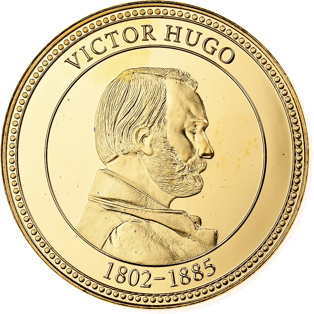 Francia, medaglia, Victor Hugo, Doratura in rame-nichel, FDC