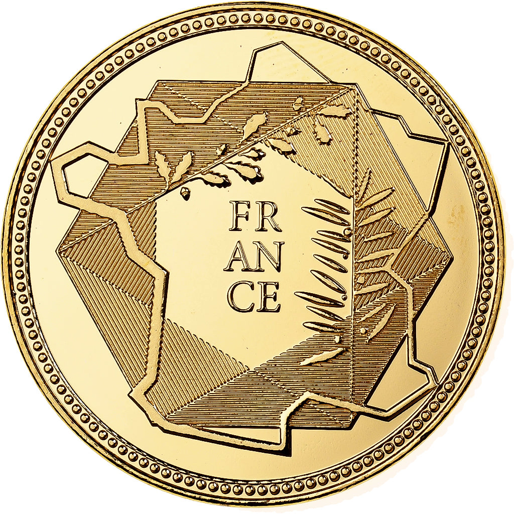 Francia, medaglia, Victor Hugo, Doratura in rame-nichel, FDC