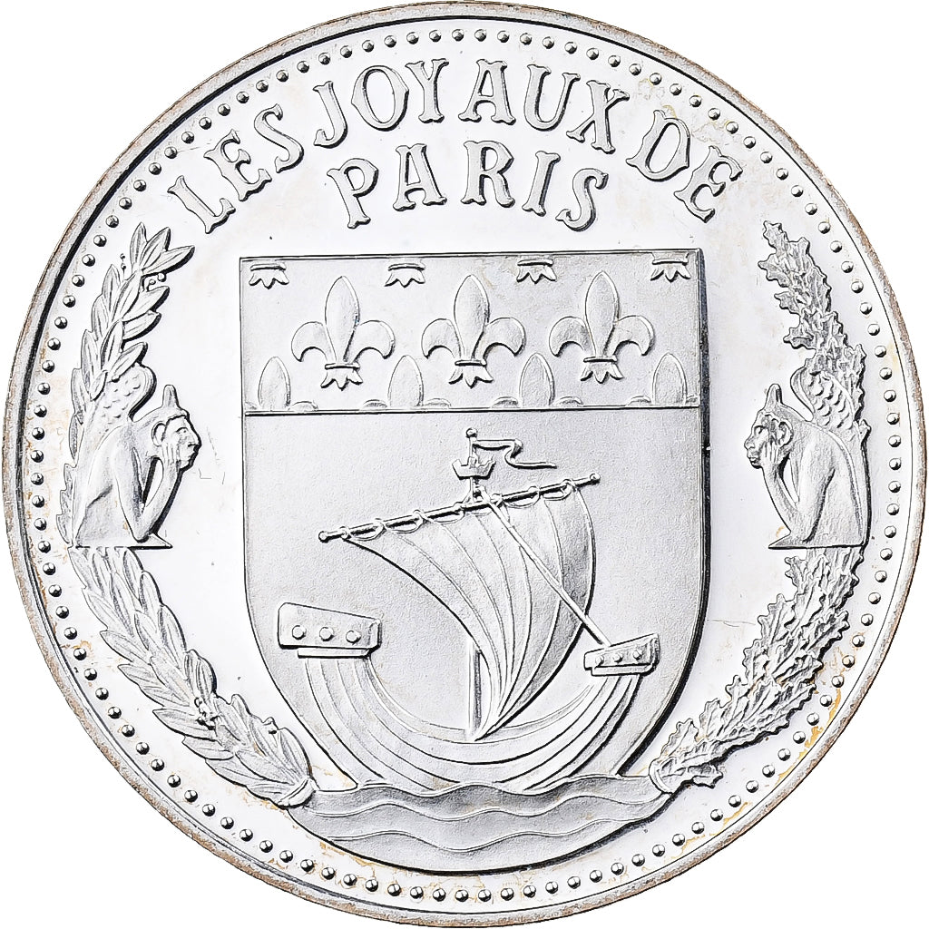 France, Medal, Les Joyaux de Paris, Notre-Dame de Paris, Silver, MS(63)