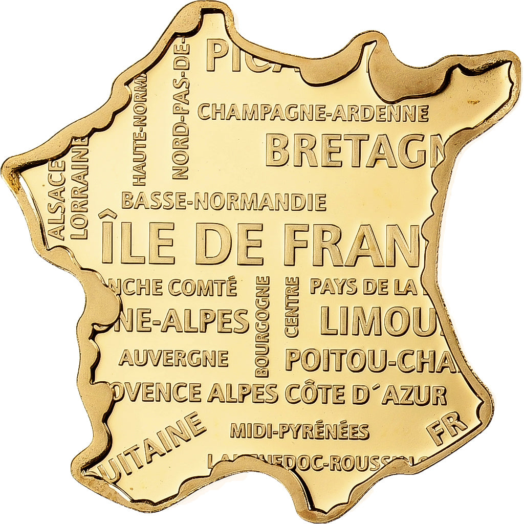 França, medalha, Les Régions de France, Cobre Dourado, MS(65-70)