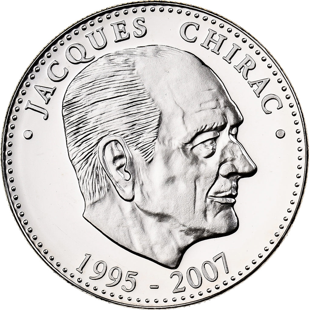 Francia, medaglia, Les Présidents de la République, Jacques Chirac