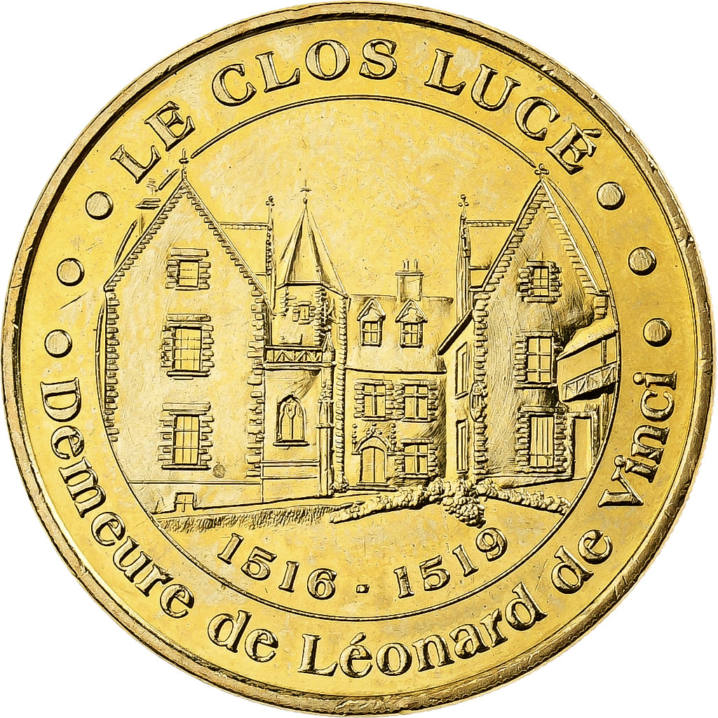 Francia, ficha, 37/ Clos Lucé - Amboise, 2014, Rame-nichel-alluminio, Monnaie