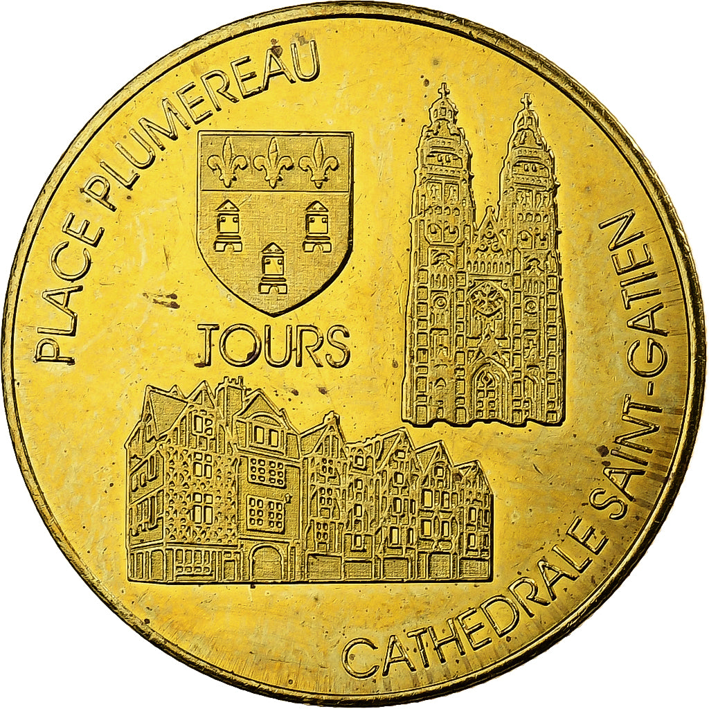 France, Jeton, Cathédrale Saint-Gatien, Tours, Cupro-nickel Aluminium, SUP