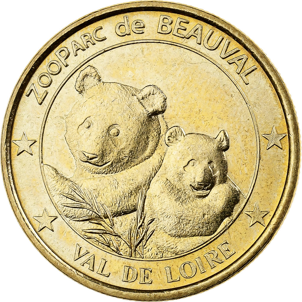 France, Token, Beauval - Zoo - Pandas, Copper-nickel Aluminium, AU(55-58)