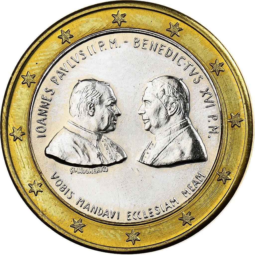 Vaticano, medaglia, Jean-Paul II, Benoit XVI, Bimetallico, Giandomenico, SPL