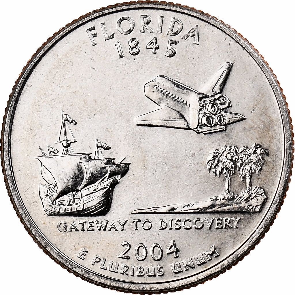 Estados Unidos, Quarter, Florida, 50th Anniversary First Landing, 2004, U.S.
