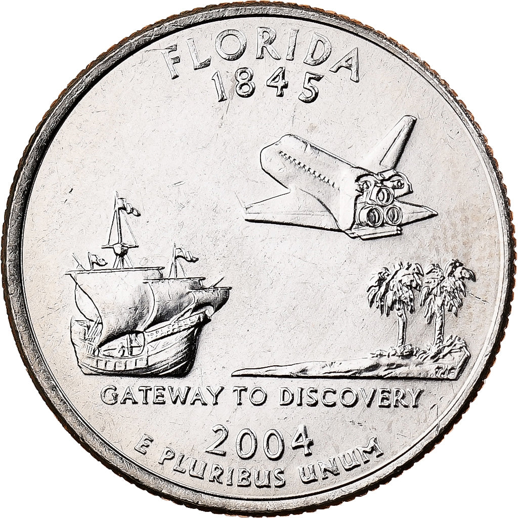 Estados Unidos, Quarter, Florida, 50th Anniversary First Landing, 2004, U.S.