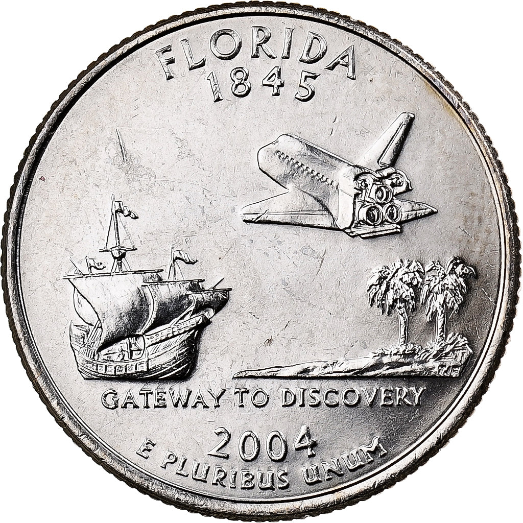 Estados Unidos, Quarter, Florida, 50th Anniversary First Landing, 2004, U.S.