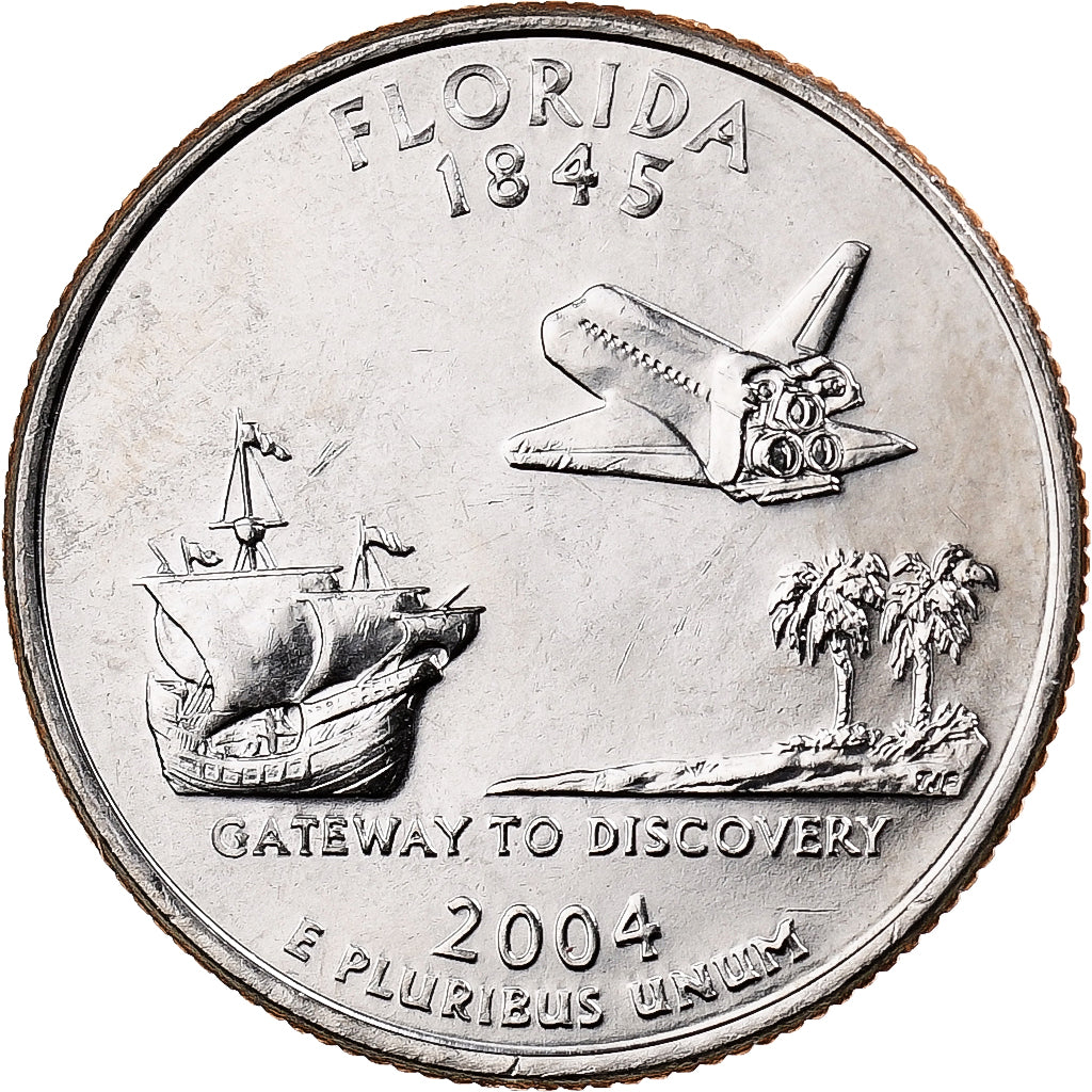 Estados Unidos, Quarter, Florida, 50th Anniversary First Landing, 2004, U.S.