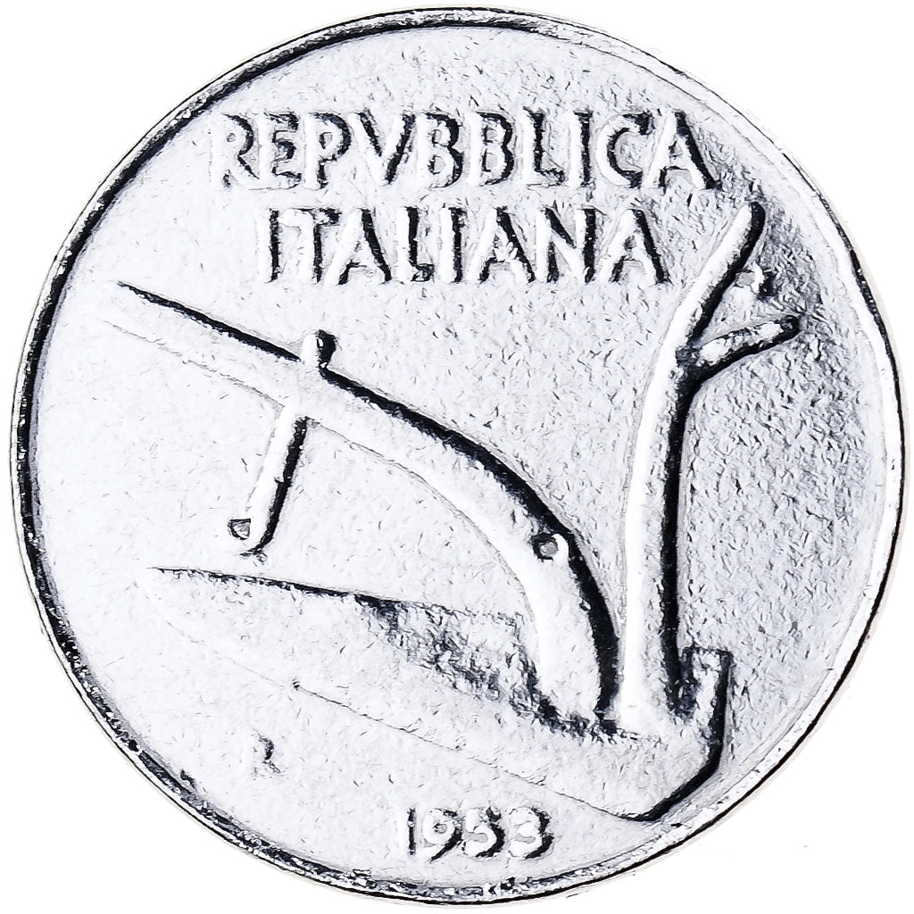 Italië, 10 Lire, 1979, Mucha, Aluminium, PR
