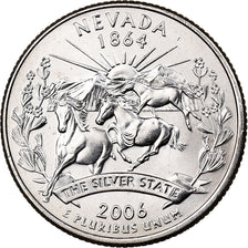 États-Unis, Quarter, 1/4 dollar, 2006, U.S. Mint, Nevada, 1864, Cupronickel