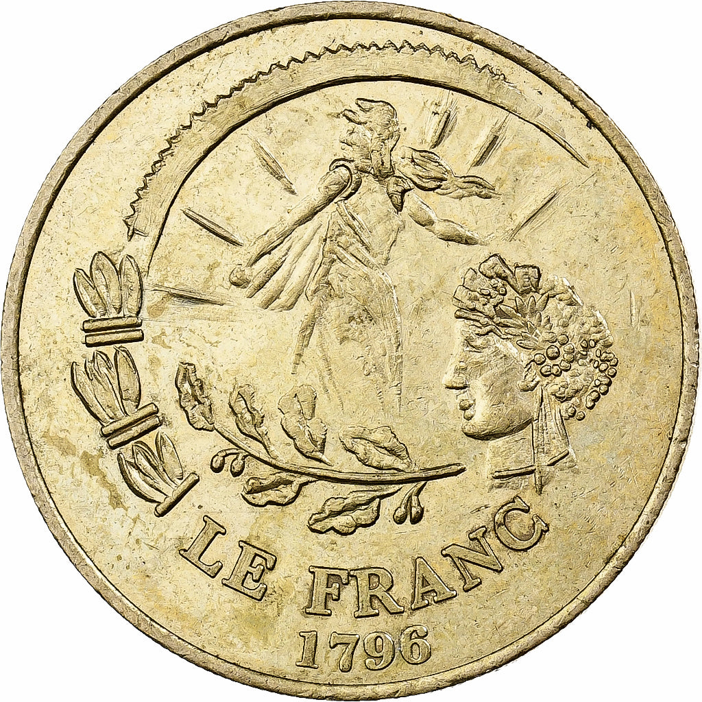 France, Jeton, Passage du franc à l'Euro, 2002, Cupronickel aluminium, TTB+