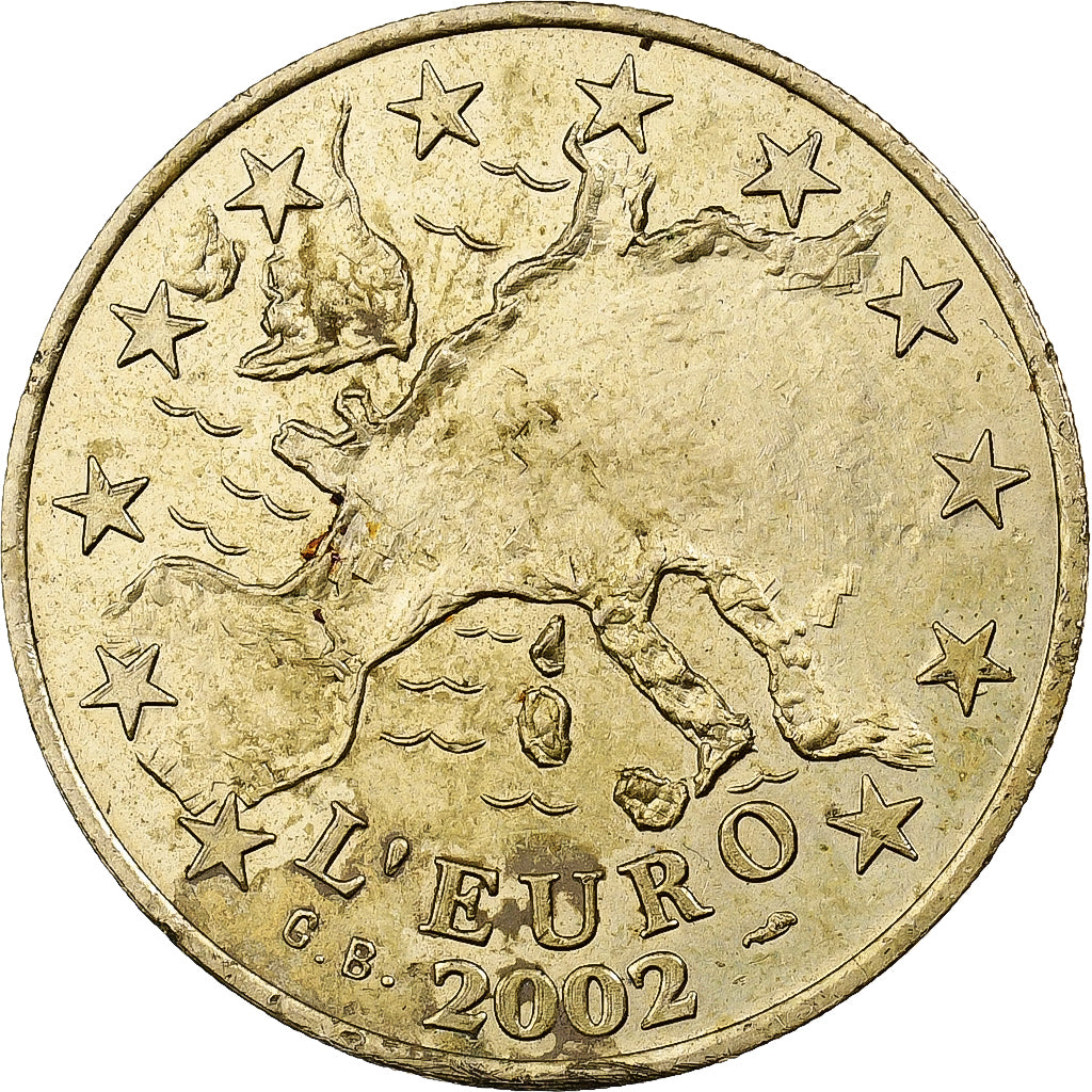 France, Jeton, Passage du franc à l'Euro, 2002, Cupronickel aluminium, TTB+