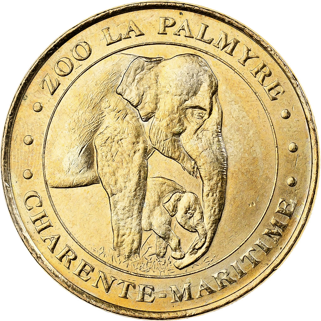 Francia, ficha, 17/ Zoo de la Palmyre - Eléphants, 2006, Rame-nichel-alluminio