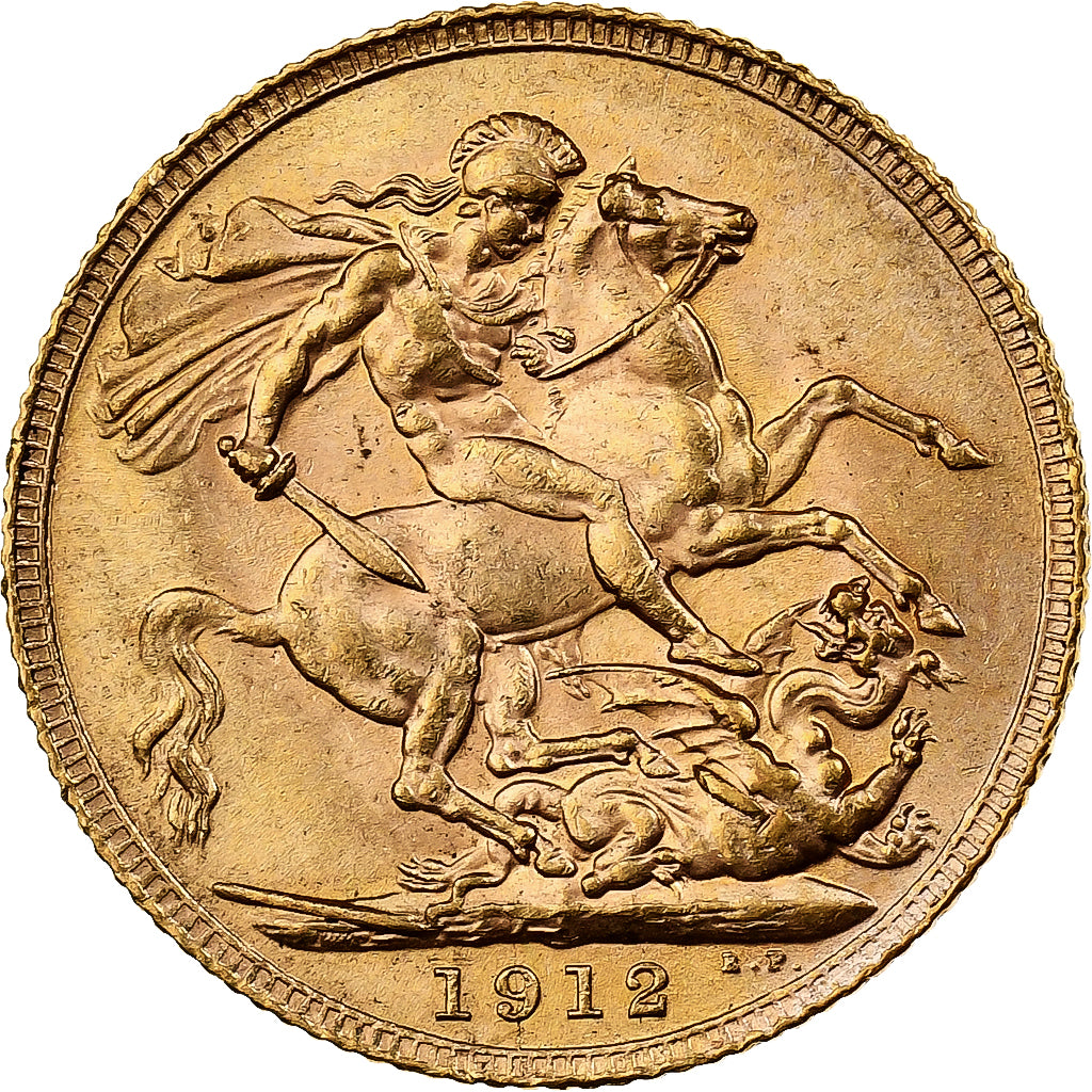 Gran Bretagna, George V, Sovereign, 1912, Oro, SPL-, KM:820