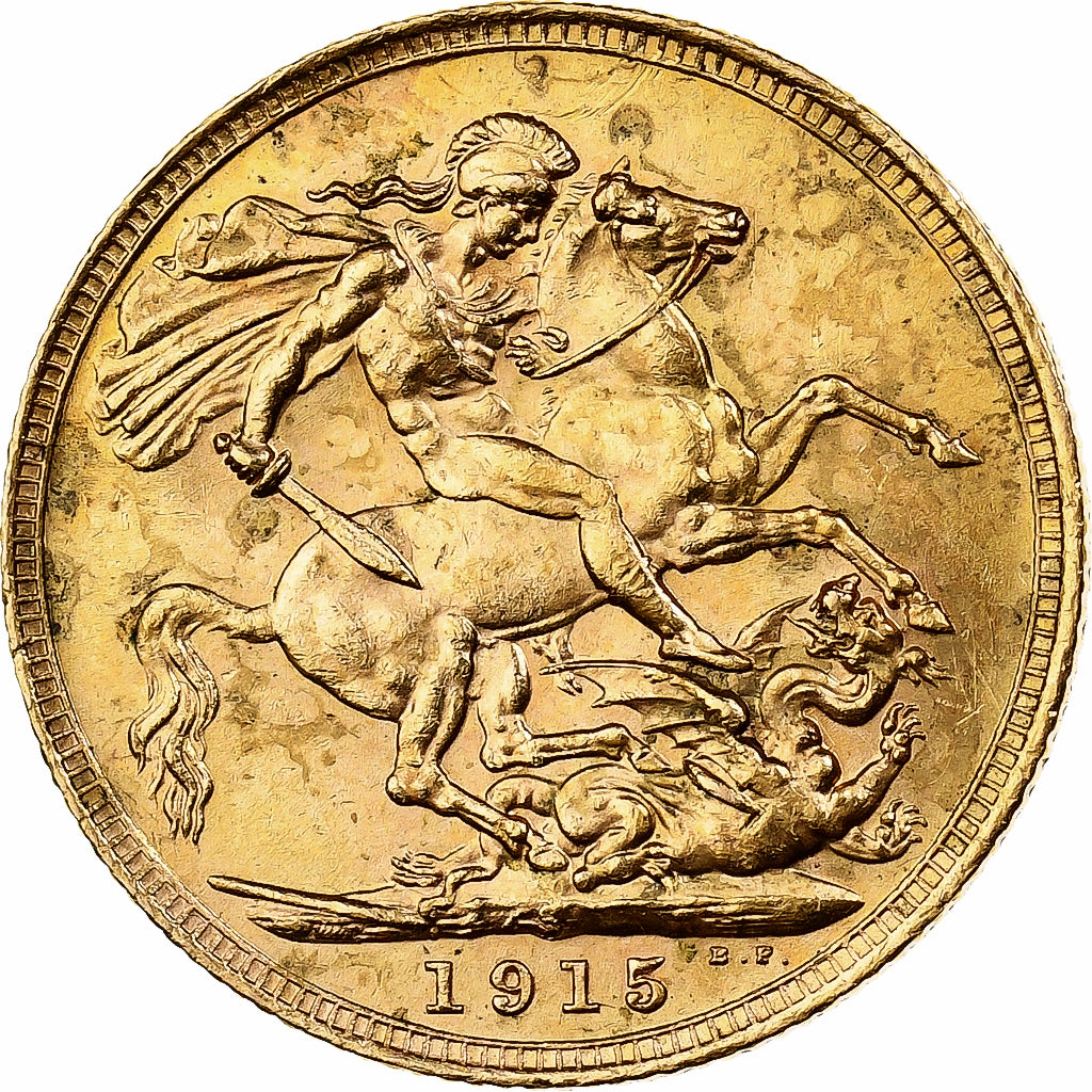 Australia, George V, Sovereign, 1915, Sydney, Gold, MS(63), KM:29