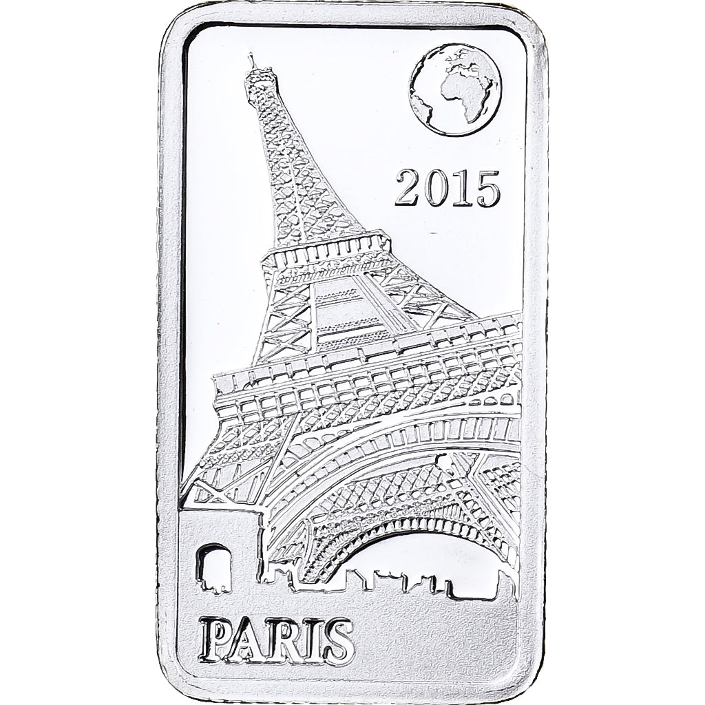 Salomoneilanden, Half Dollar, Tour Eiffel, 2015, Proof, Zilver, FDC