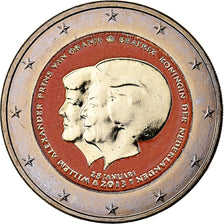 Netherlands, 2 Euro, Colourized, 2013, Utrecht, Bi-Metallic, MS(63), KM:332