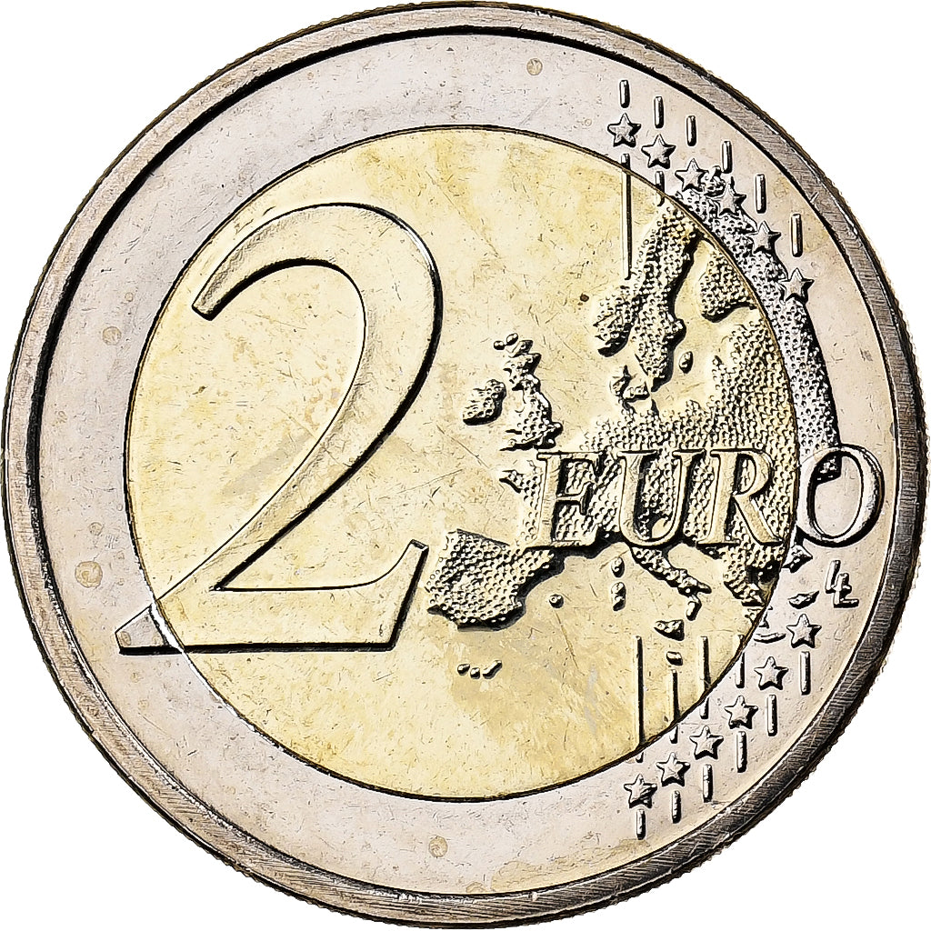 Netherlands, 2 Euro, Colourized, 2013, Utrecht, Bi-Metallic, MS(63), KM:332
